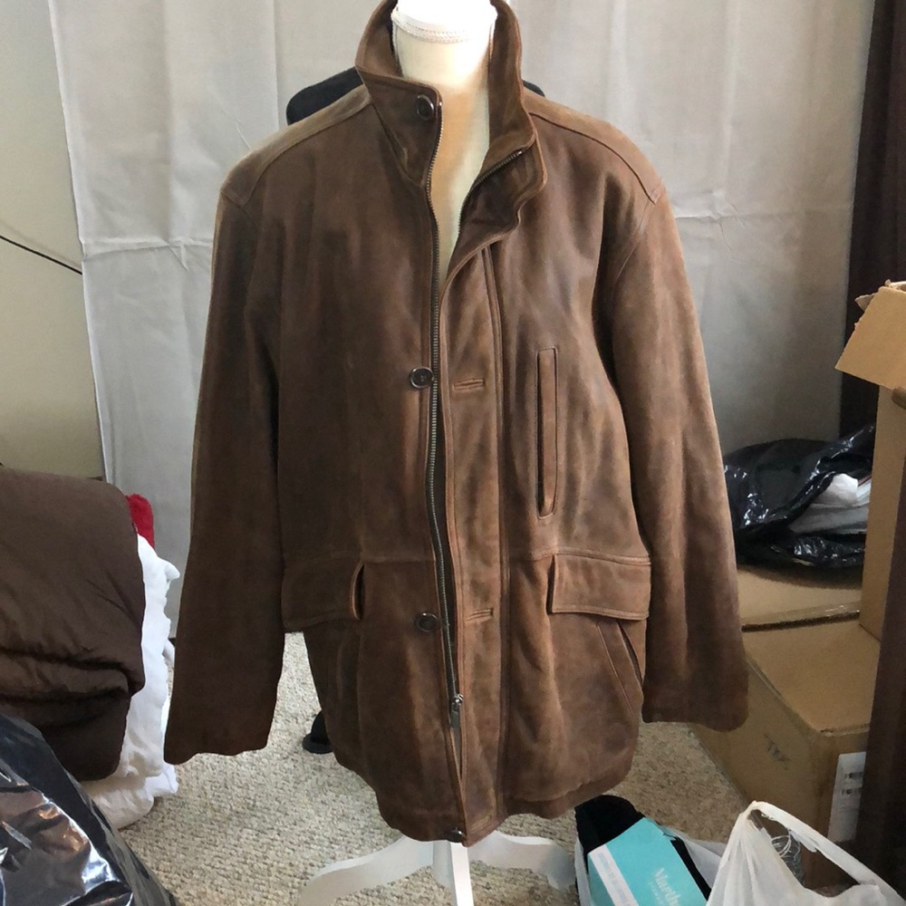 Men’s size Medium brown leather coat